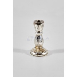 Candelabro plateado 1 vela