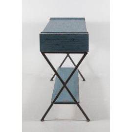 Mueble vintage azul dos cajones